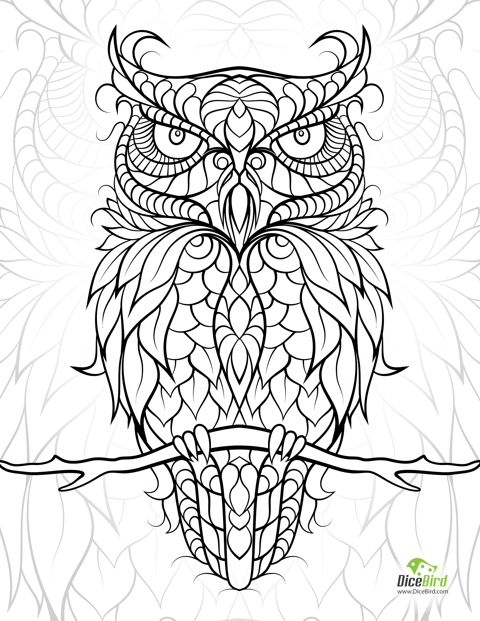 1836x2376 Adult Coloring Pages Birds Color Bros