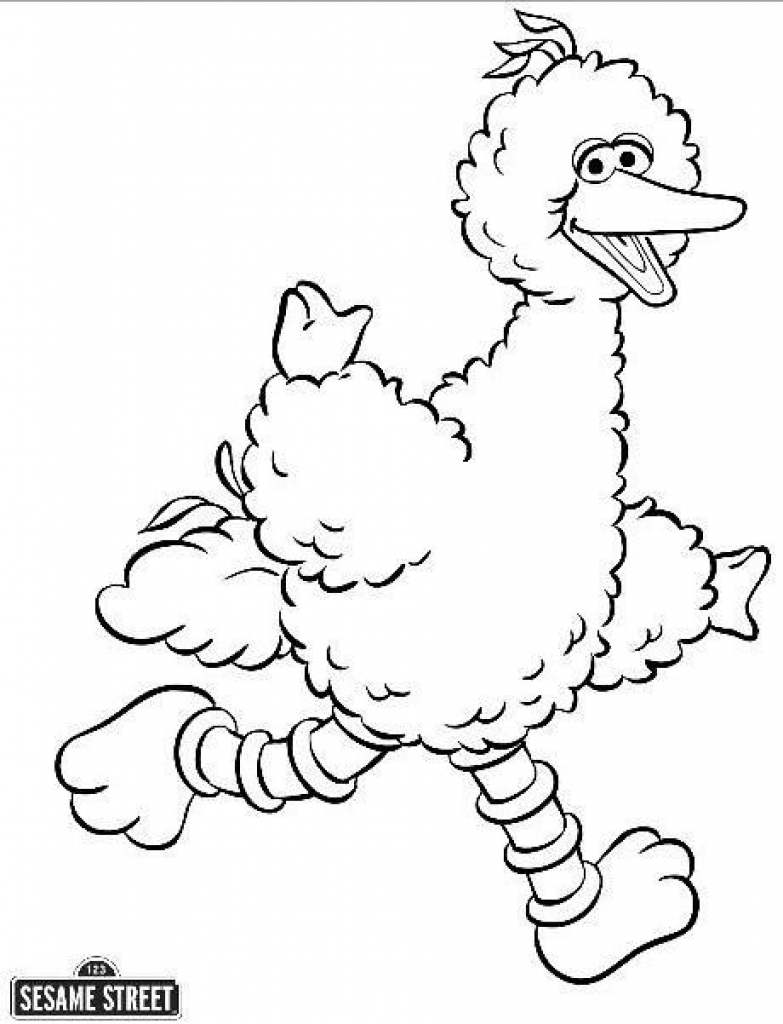 783x1024 Interesting Big Bird Coloring Pages Preschool In Fancy Top 25 Free