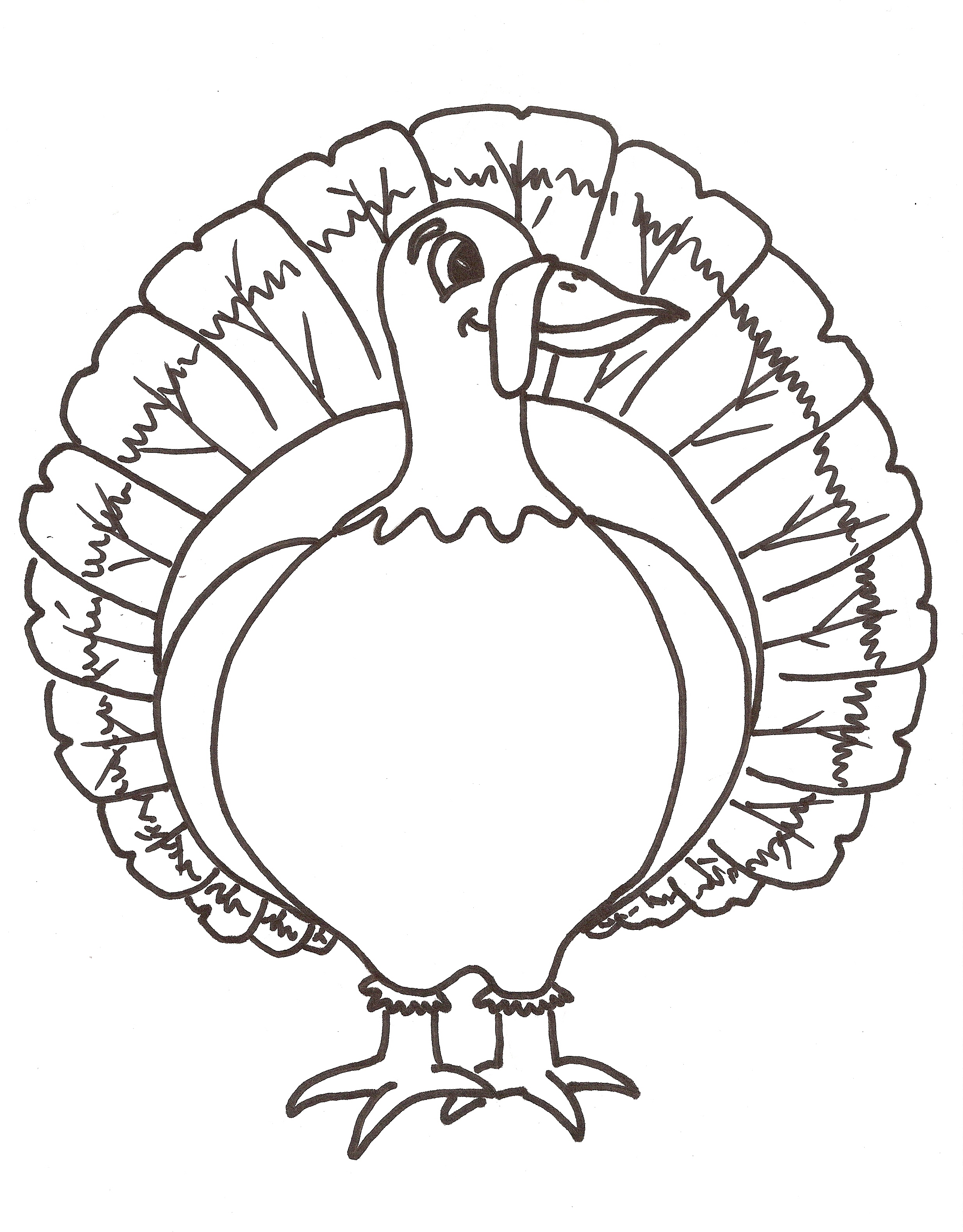 2466x3156 Free Printable Turkey Coloring Pages For Kids