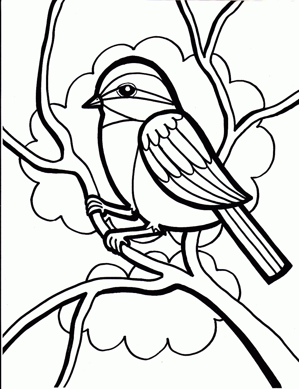 1000x1301 Coloring Page Of A Bird