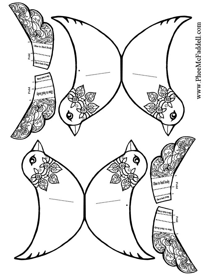 Bird Wings Coloring Pages
