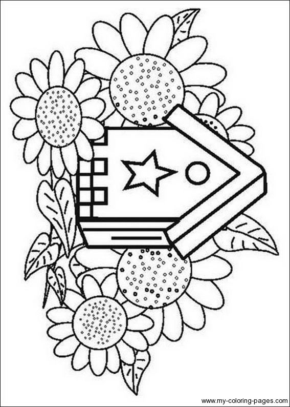 567x794 Birdhouse Coloring Pages 025 Applique Quilts