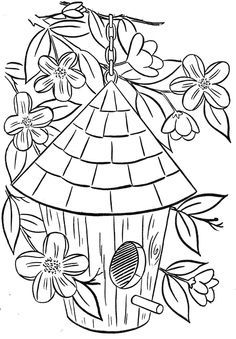236x339 Free Birdhouse Coloring Page