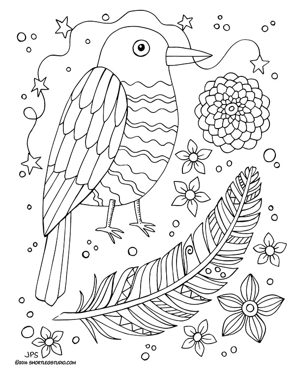 600x777 Flora And Fauna Coloring Sheets Short Leg Studio