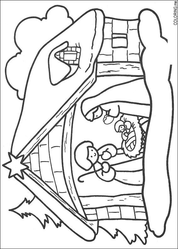 567x794 Coloring Page Christmas Jesus Born