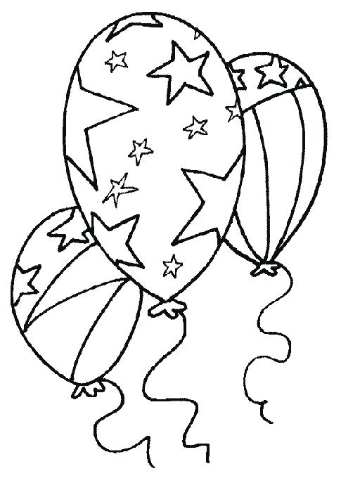 485x680 Birthday Balloons Coloring Pages Printable Coloring Of Balloons