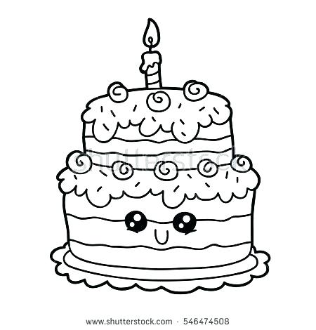 450x470 Cake Printable Coloring Pages Birthday Cake Color Page Cupcakes