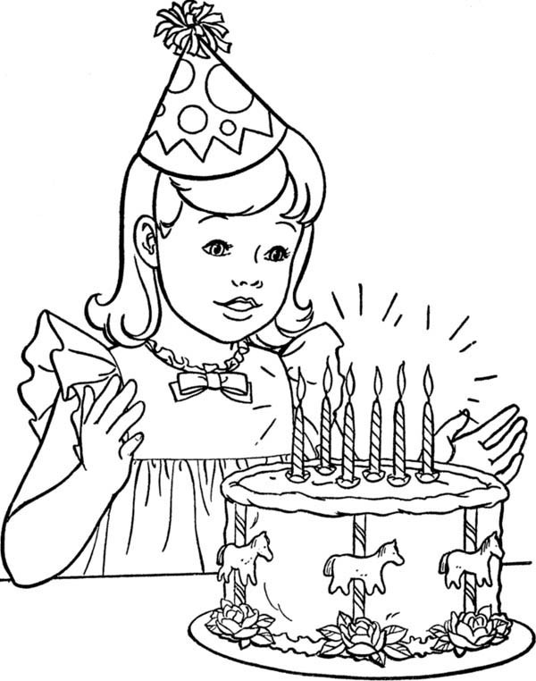 600x762 Happy Birthday Cake Coloring Page Best Of Happy Birthday Cake