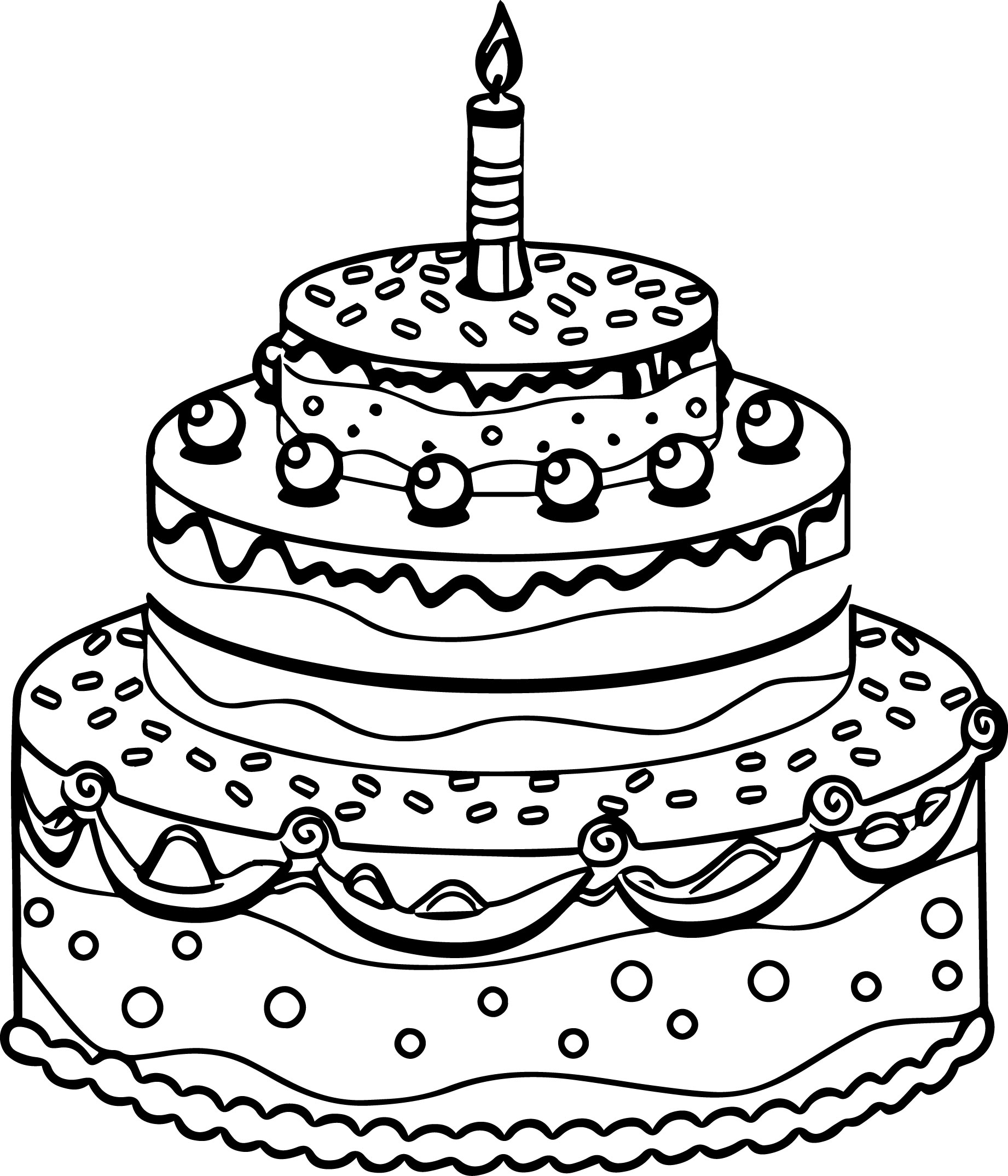 1842x2148 Birthday Cake Coloring Pages Printable At 3