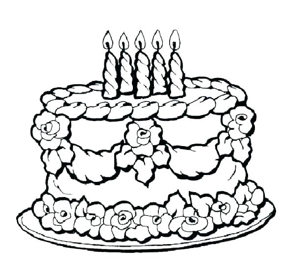 618x559 Birthday Cakes Coloring Pages Happy Birthday Cake Coloring Sheet