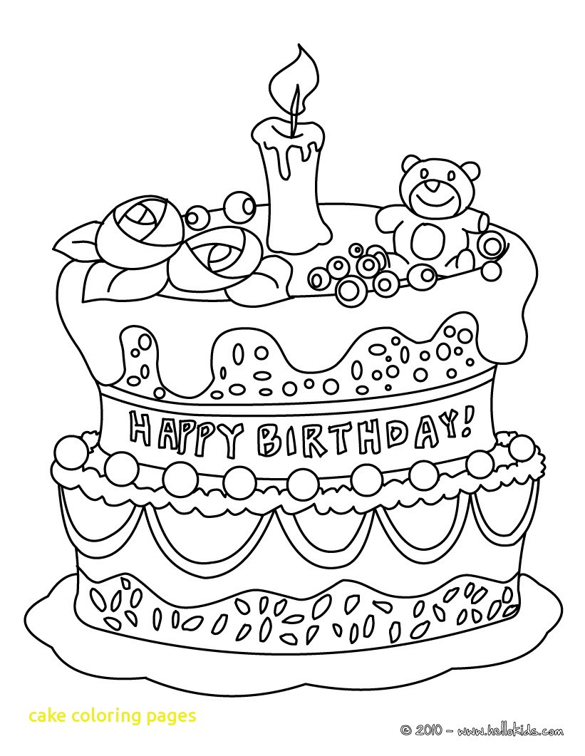 821x1061 Cake Coloring Pages With Birthday Cake Coloring Pages Printable