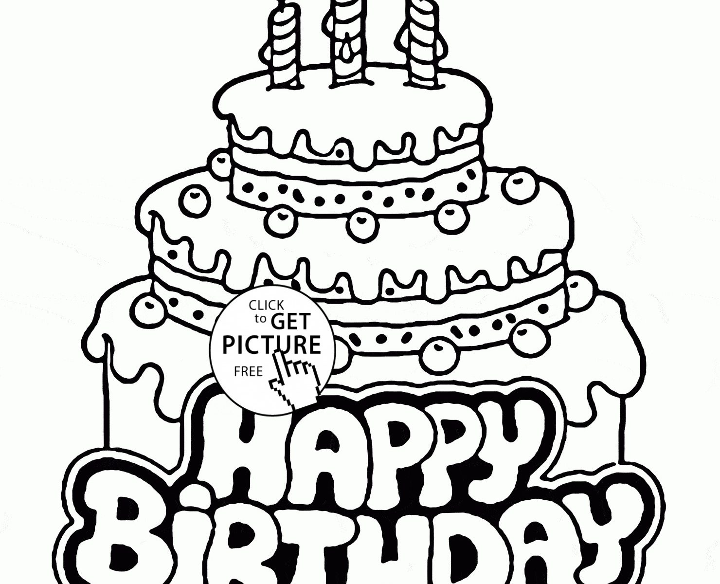 1480x1200 Free Birthdayakeoloring Pages To Print Page Printableolouring