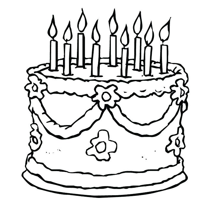 700x700 Free Printable Birthday Cake Coloring Pages For Kids Coloring