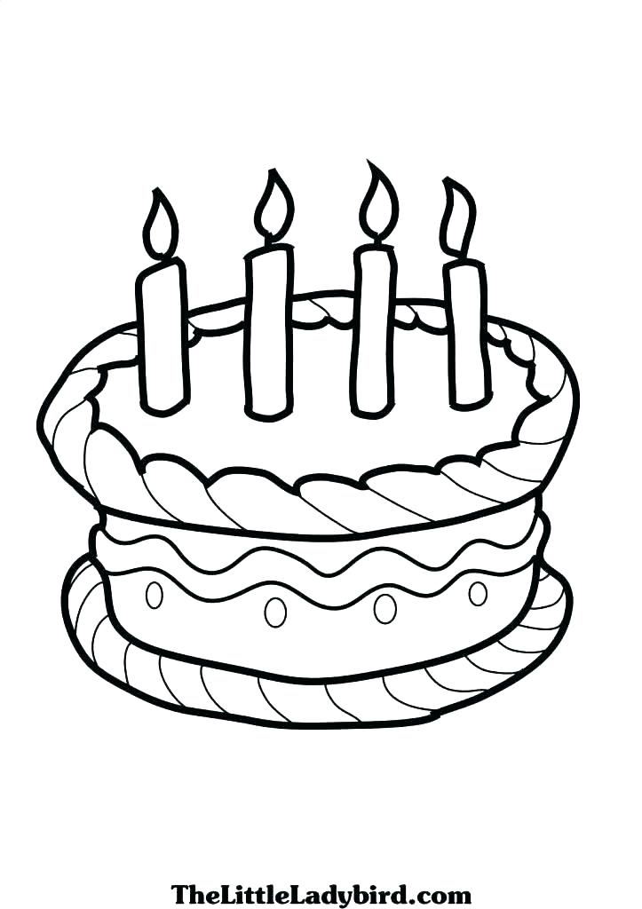 723x1024 Birthday Cake Coloring Page Printable Birthday Cake Coloring Page