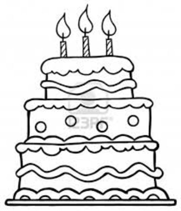 Birthday Cake Coloring Pages Preschool
