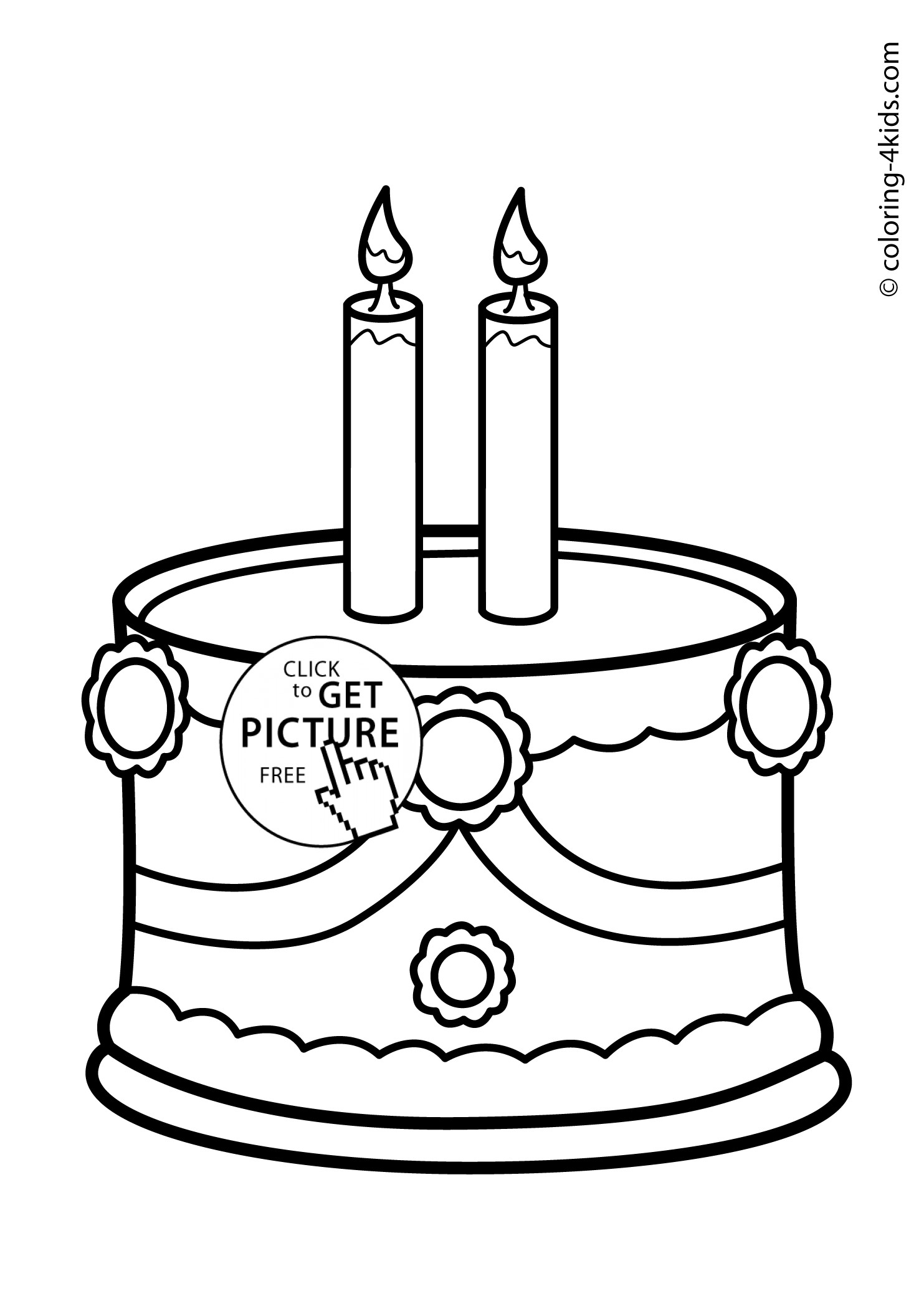 Birthday Candle Coloring Page