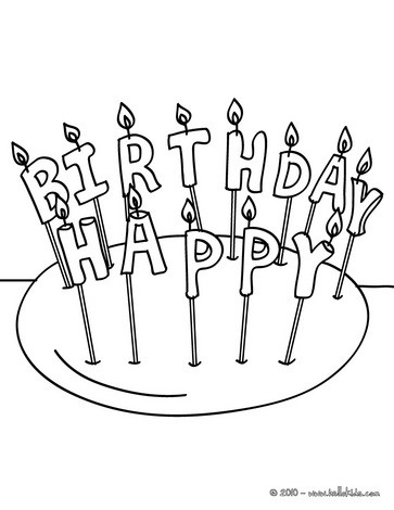363x470 Birthday Candle 2 Years Coloring Pages