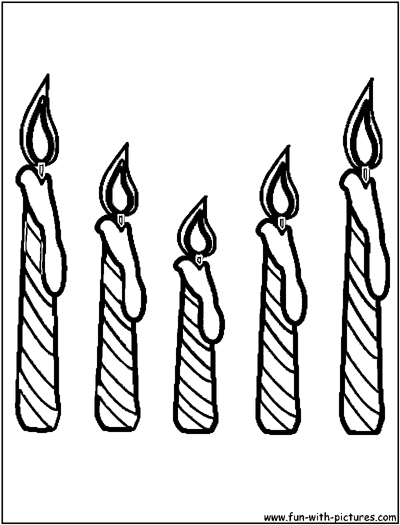 800x1050 Candle Coloring Page