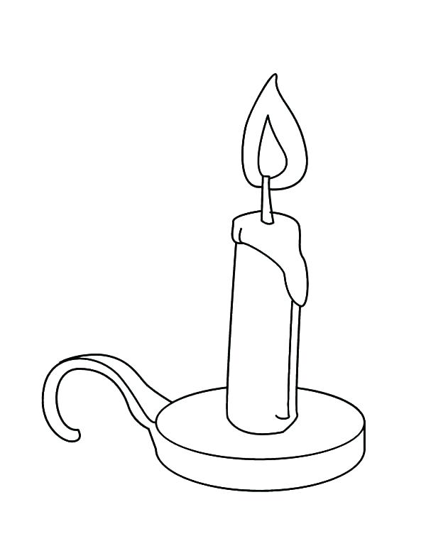 600x776 Candle Coloring Page Birthday Candle Coloring Pages Paschal Candle