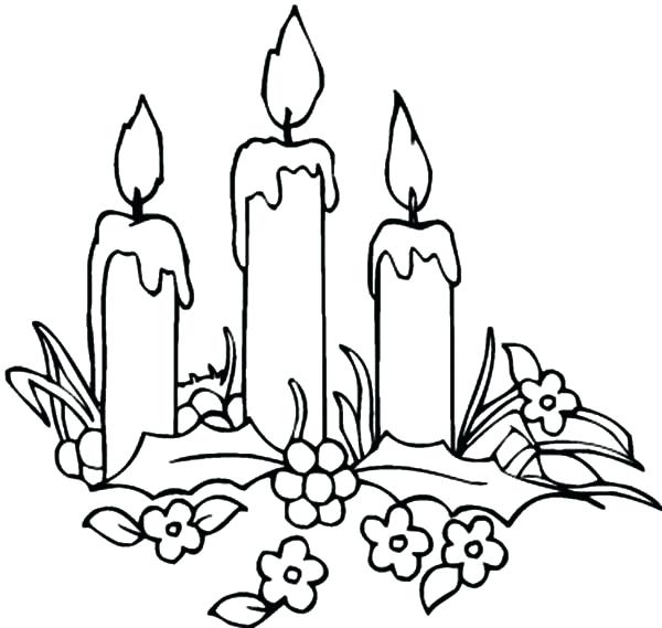 600x569 Candle Coloring Pages Candle Coloring Page Candle Coloring Page
