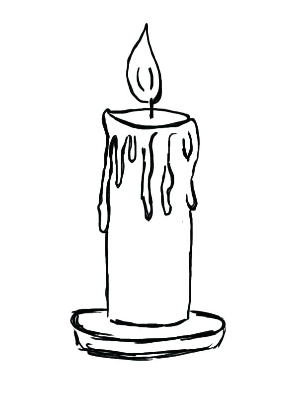 600x800 Candle Coloring Pages Coloring Page Candle Birthday Candle