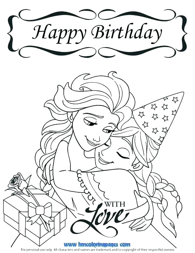 670x867 Coloring Pages Birthday Cards