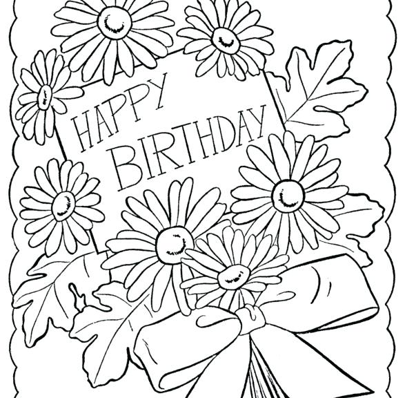 587x576 Printable Coloring Birthday Cards