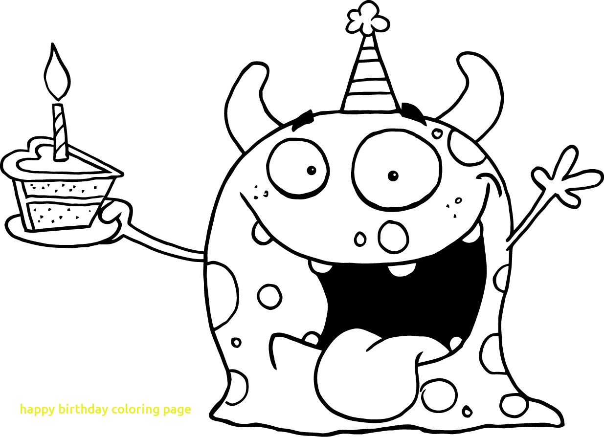 1235x894 Birthday Elegant Happy Birthday Coloring Pages For Kids