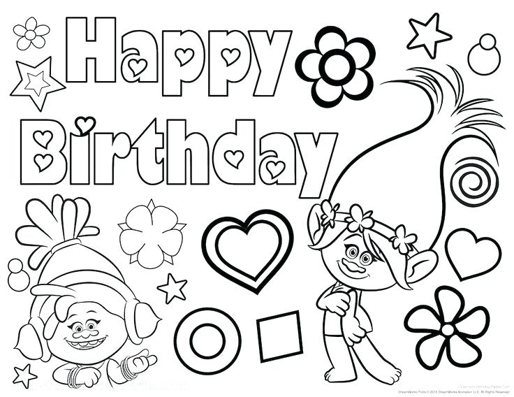 736x568 Birthday Coloring Sheets Happy Birthday Coloring Page 7122