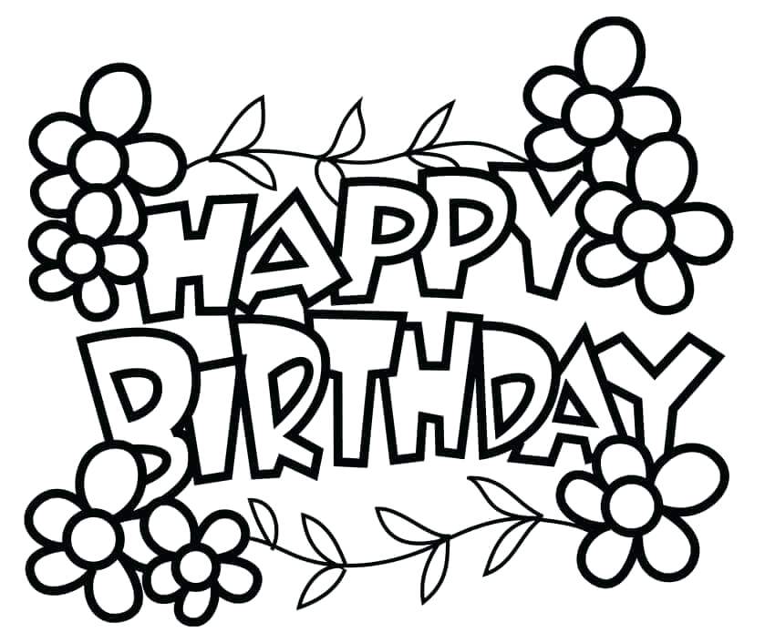 Birthday Coloring Pages for Adults