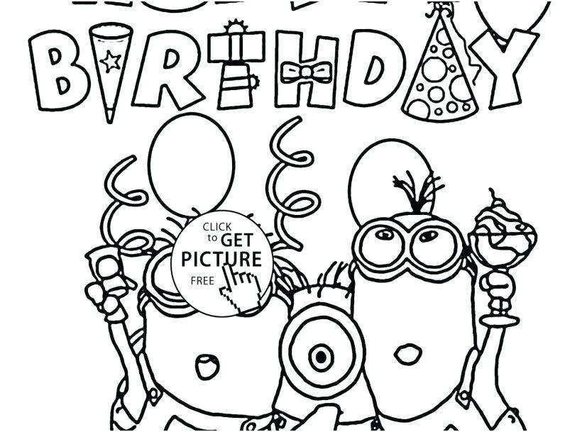 827x609 Happy Birthday Coloring Pages For Adults