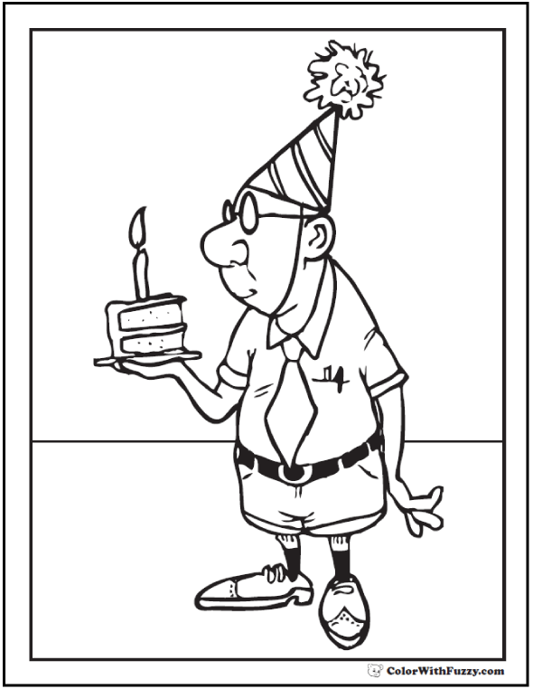 590x762 Birthday Coloring Pages Customizable Pdf