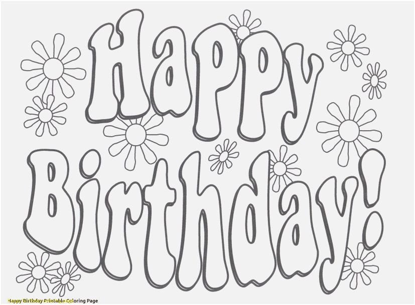 827x609 A Good Image Free Birthday Coloring Pages Wonderful