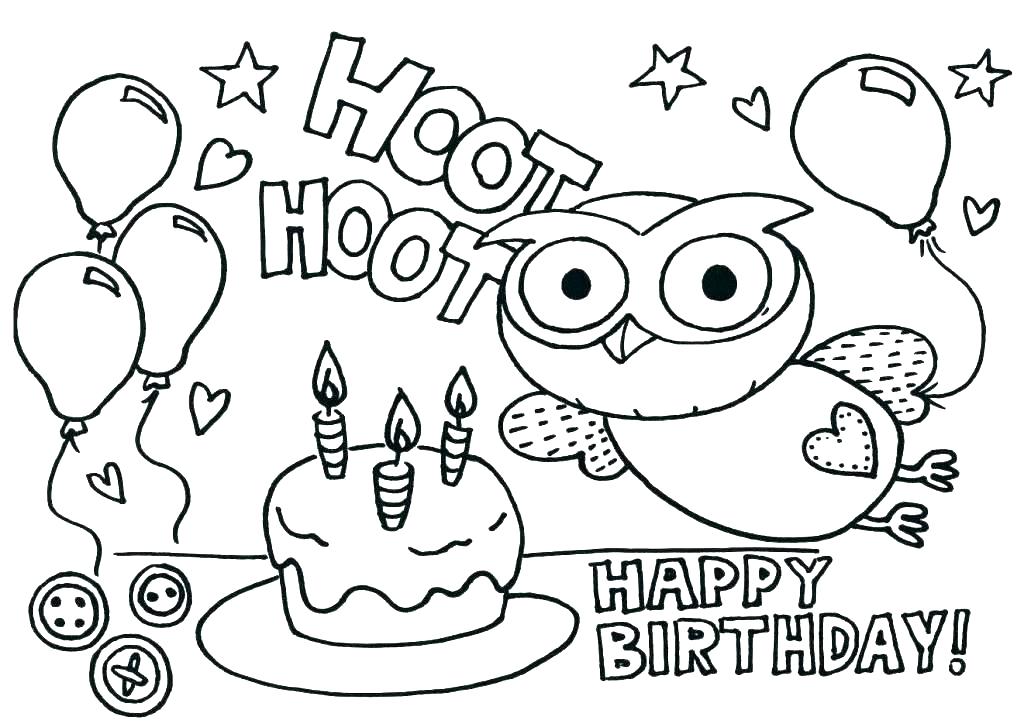 1024x727 Free Printable 3rd Birthday Coloring Pages