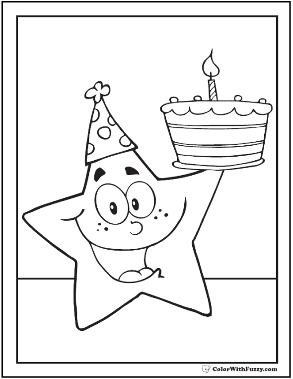 Birthday Coloring Pages For Kids