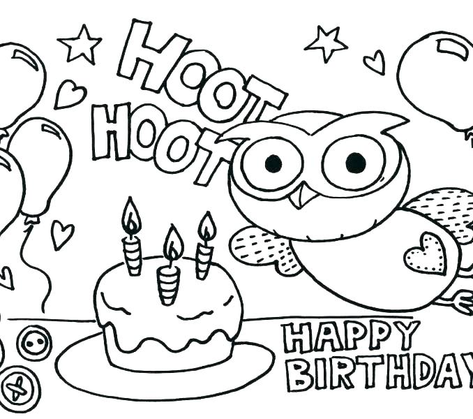678x600 Birthday Color Pages Inspirational Birthday Coloring Pages Free