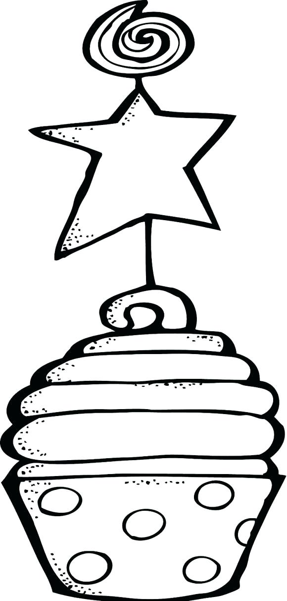 580x1212 Cupcake Color Page Cupcake Coloring Page Birthday Cupcake Coloring