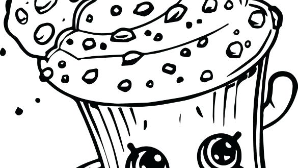 585x329 Cupcake Color Page Cupcake Coloring Pages Color Creamy Cookie