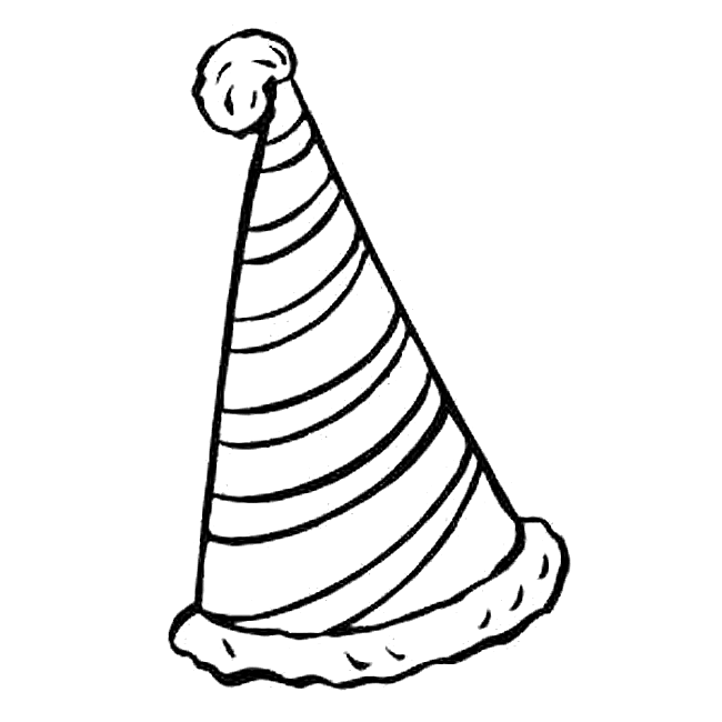 650x650 Birthday Hat Coloring Page.png Farsangcarnaval
