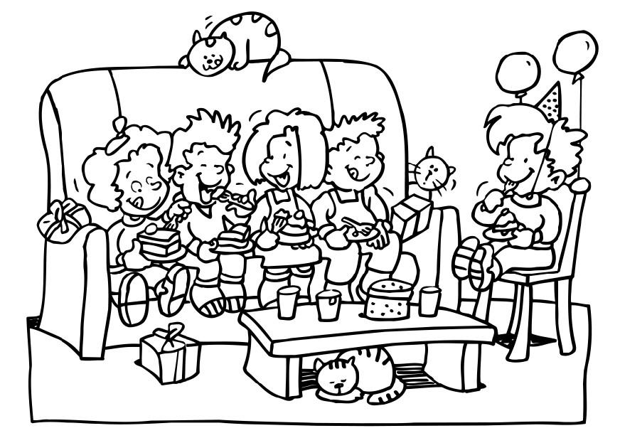 872x616 Birthday Party Colouring Pages Coloring Pages Birthday Party Many