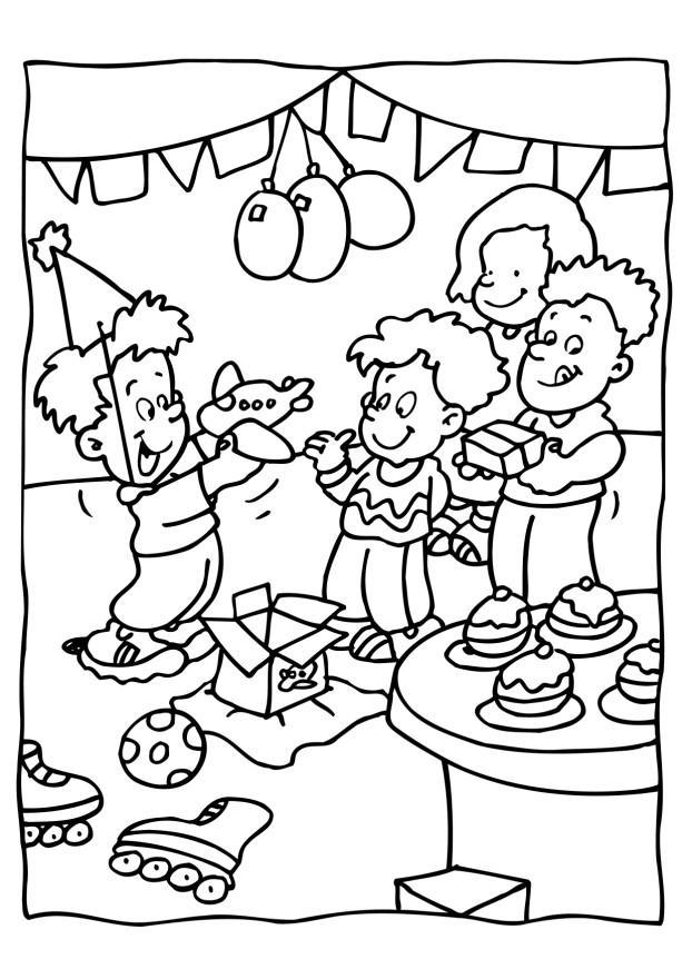 622x880 Coloring Page Birthday Party