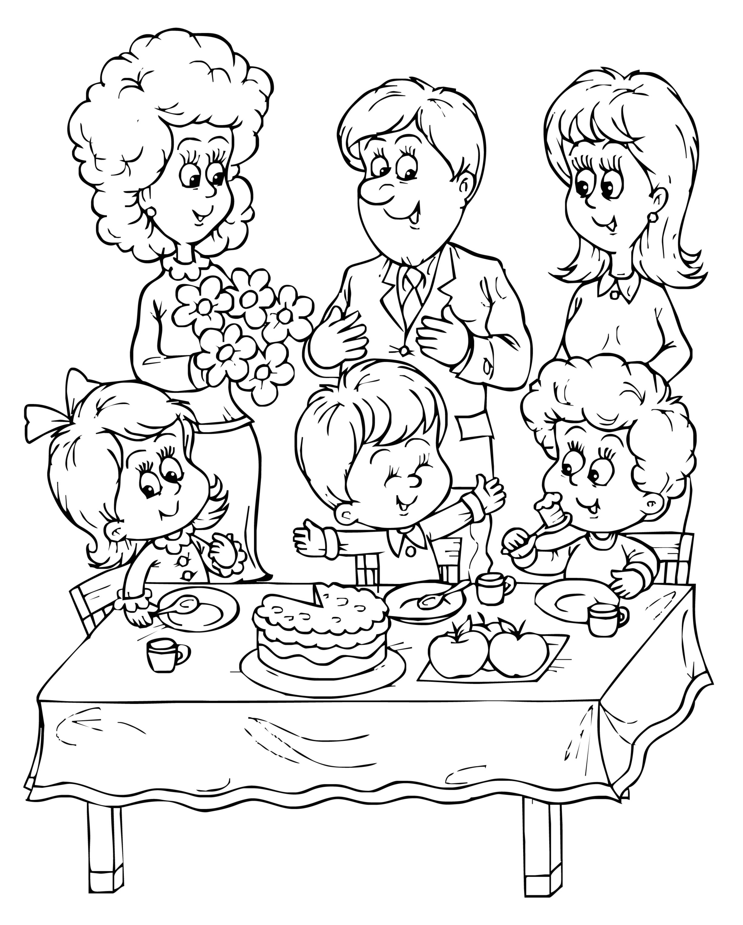 2454x3054 Kids Cool Happy Birthday Coloring Pages Birthday Coloring Pages