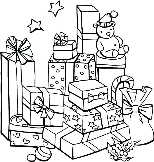 600x633 Present Coloring Page Presents Coloring Pages Welcome