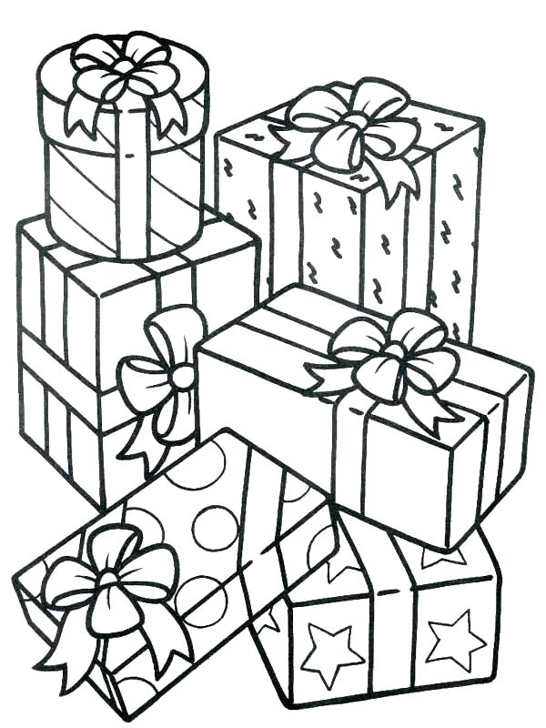 600x800 Presents Coloring Pages Gifts Coloring Pages Birthday Present