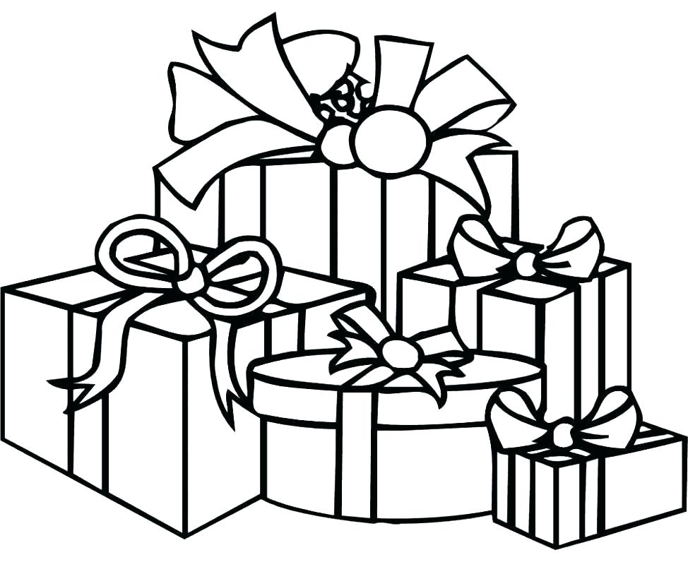 974x796 Birthday Present Colouring Page Present Coloring Pages Present