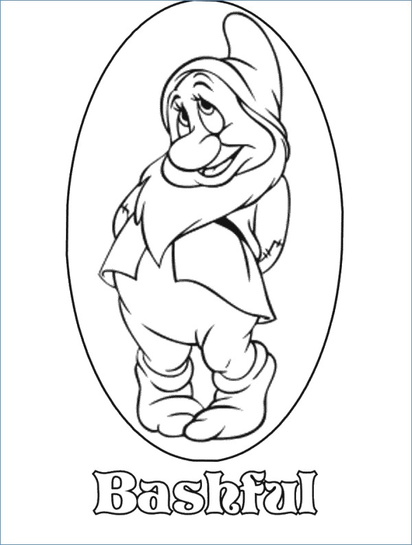 600x794 Seven Dwarfs Snow White Christmas Coloring Page
