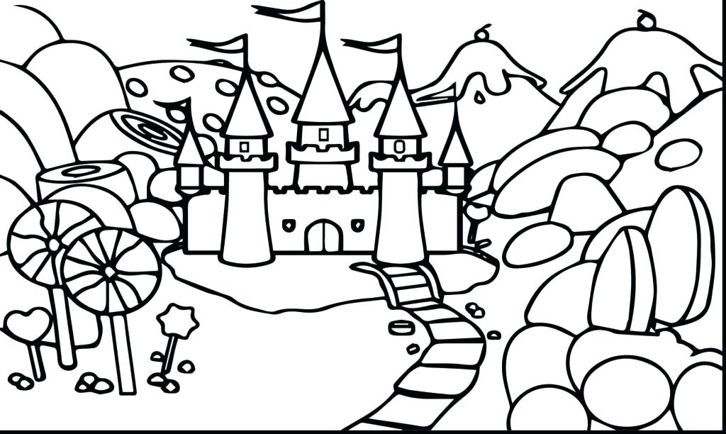 1024x612 Castle Coloring Pages Castle Coloring Page Surprising Candy