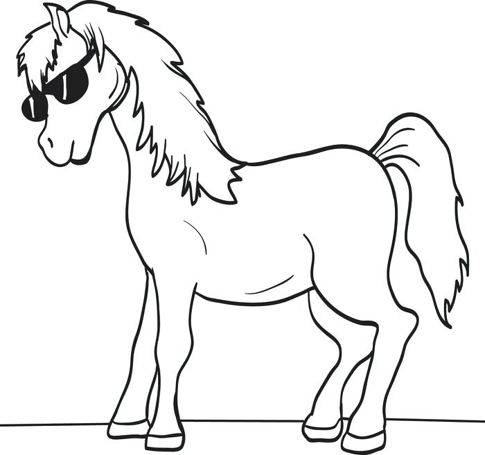 700x657 Horses Coloring Page