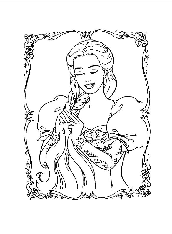 Black Barbie Coloring Pages