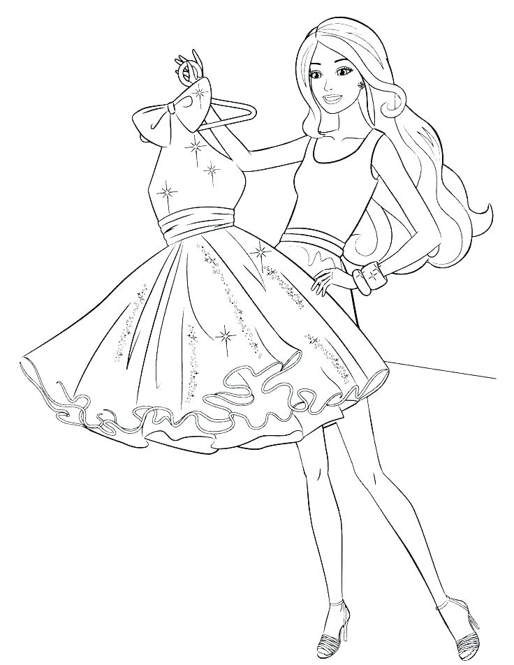 736x952 Fashion Barbie Coloring Pages 13